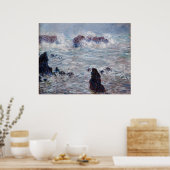 Claude Monet - Storm van de Belle-Ile-kust Poster (Keuken)