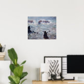 Claude Monet - Storm van de Belle-Ile-kust Poster (Thuiskantoor)