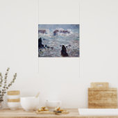 Claude Monet - Storm van de Belle-Ile-kust Poster (Keuken)