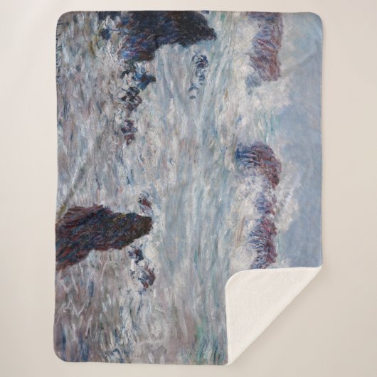 Claude Monet - Storm van de Belle-Ile-kust Sherpa Deken (Voorkant)