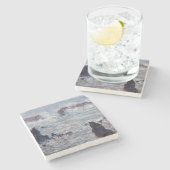 Claude Monet - Storm van de Belle-Ile-kust Stenen Onderzetter (Zijkant)