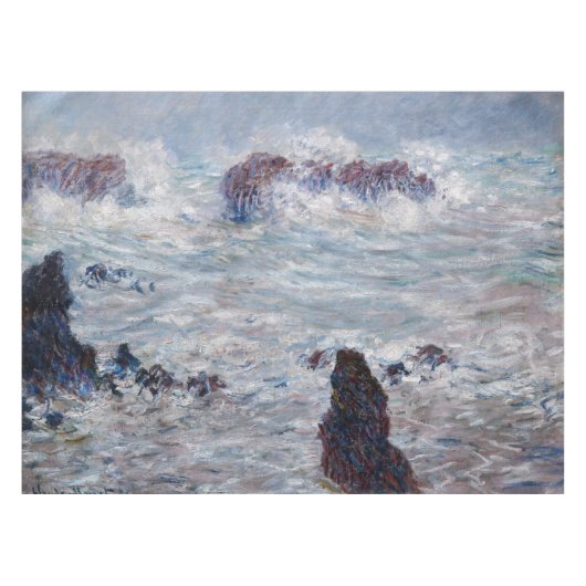 Claude Monet - Storm van de Belle-Ile-kust Tafelkleed (Voorkant (Horizontaal))
