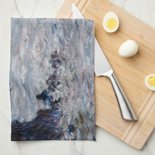 Claude Monet - Storm van de Belle-Ile-kust Theedoek (Quarter Fold)