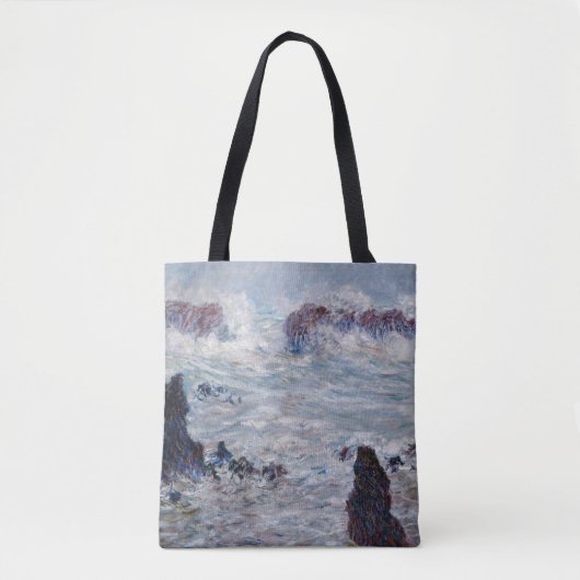 Claude Monet - Storm van de Belle-Ile-kust Tote Bag (Voorkant)
