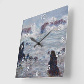 Claude Monet - Storm van de Belle-Ile-kust Vierkante Klok (Hoek)