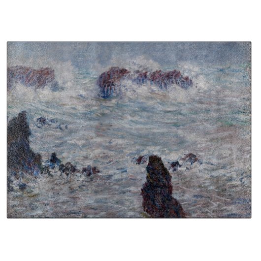 Claude Monet - Storm van de Belle-Ile Snijplank (Voorkant)