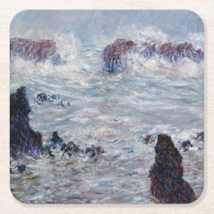 Claude Monet - Storm voor de kust van Belle-Ile Kartonnen Onderzetters