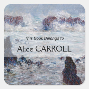 Claude Monet - Storm voor de kust van Belle-Ile Vierkante Sticker
