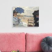 Claude Monet strand scène Canvas Afdruk (Insitu (Woonkamer))