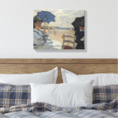 Claude Monet strand scène Canvas Afdruk (Insitu (Slaapkamer))