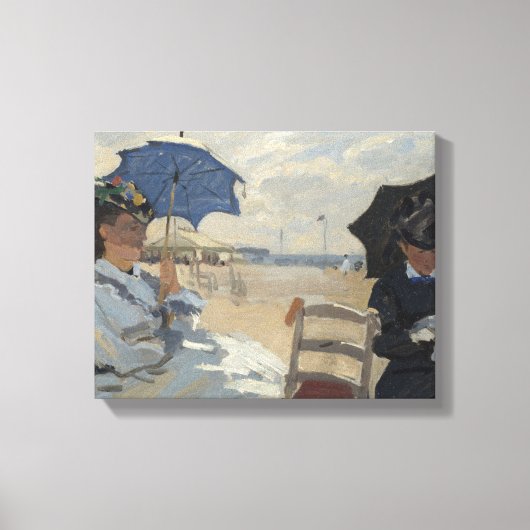 Claude Monet strand scène Canvas Afdruk (Voorkant)