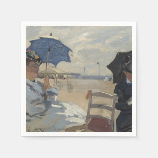 Claude Monet strand scene Servetten (Voorkant)
