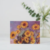 Claude Monet Sunflower Briefkaart (Staand voorkant)