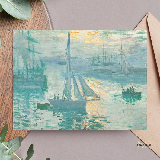 Claude Monet Sunrise Marine Art Print Briefkaart