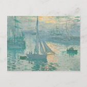 Claude Monet Sunrise Marine Art Print Briefkaart (Voorkant)