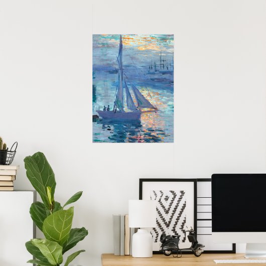 Claude monet Sunrise Marine Poster (Thuiskantoor)