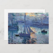 Claude Monet Sunrise - marinier Briefkaart (Voorkant / Achterkant)