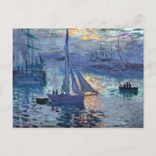 Claude Monet Sunrise - marinier Briefkaart (Voorkant)