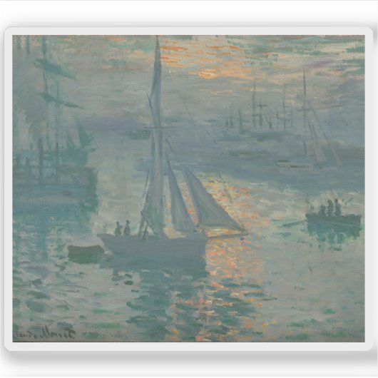 Claude Monet - Sunrise (marinier) Sticker (Voorkant)