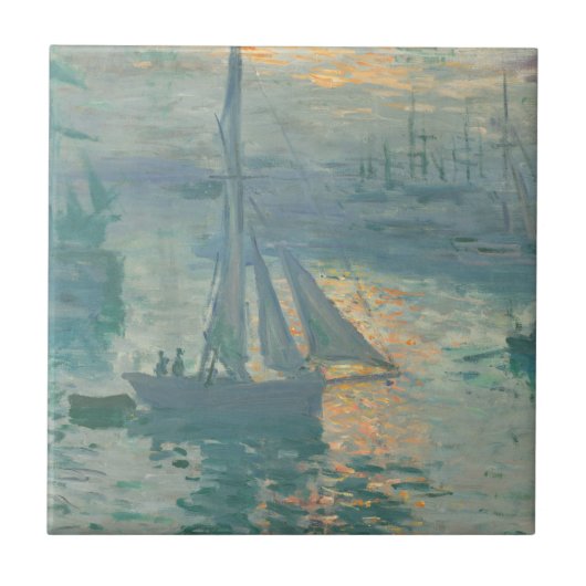 Claude Monet - Sunrise Tegeltje (Voorkant)