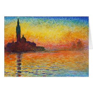 Claude Monet Sunset in Venetië Impressionistische 