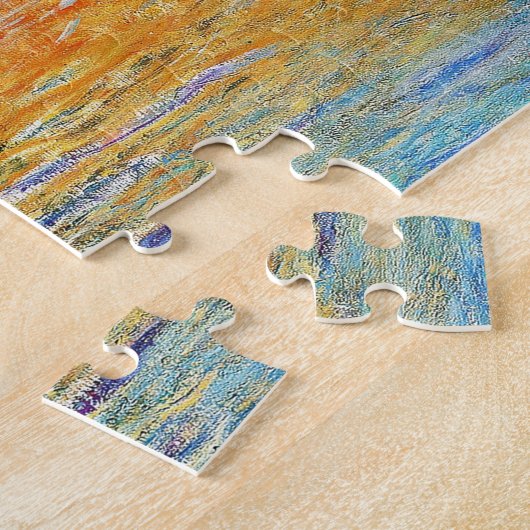 Claude Monet Sunset in Venetië Impressionistische Legpuzzel (Zijkant)