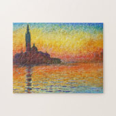 Claude Monet Sunset in Venetië Impressionistische Legpuzzel (Horizontaal)
