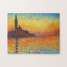Claude Monet Sunset in Venetië Impressionistische  Legpuzzel