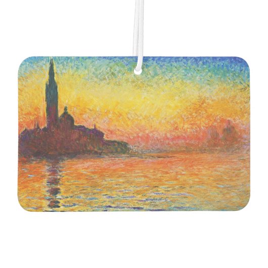 Claude Monet Sunset in Venetië Impressionistische Luchtverfrisser (Achterkant)
