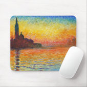 Claude Monet Sunset in Venetië Impressionistische Muismat (Met muis)