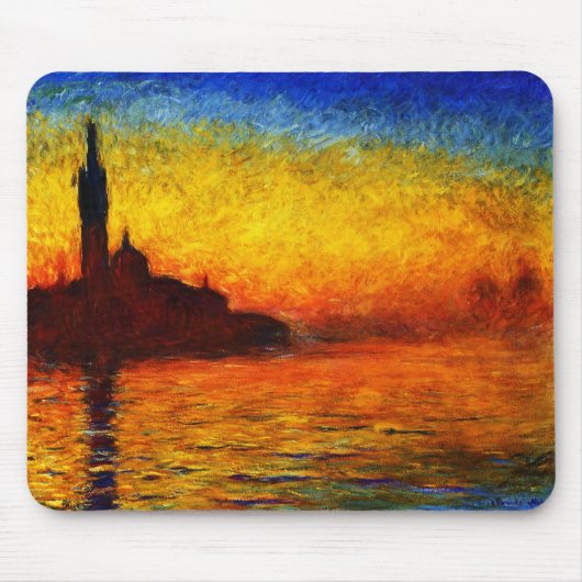 Claude Monet-Sunset in Venetië Muismat (Voorkant)