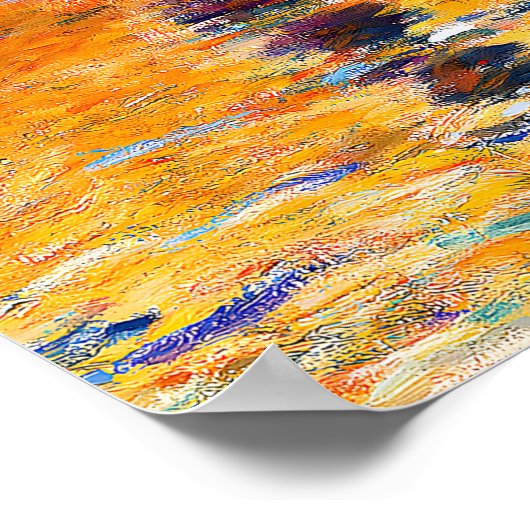 Claude Monet - Sunset in Venetië Poster (Hoek)