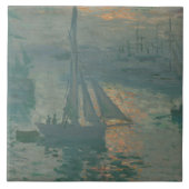Claude Monet - Sunset (Marine) Tegeltje (Voorkant)