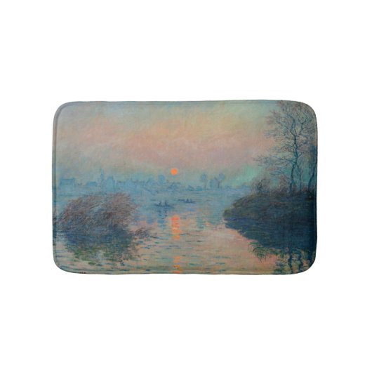 Claude Monet - Sunset on the Seine at Lavacourt Badmat (Voorkant)
