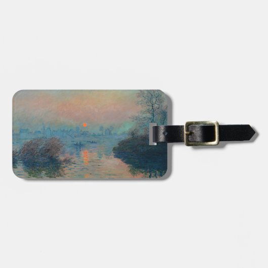 Claude Monet - Sunset on the Seine at Lavacourt Bagagelabel (Voorkant horizontaal)