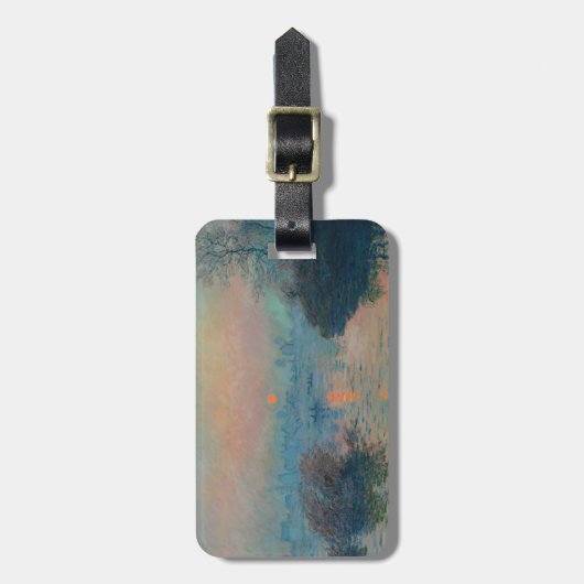 Claude Monet - Sunset on the Seine at Lavacourt Bagagelabel (Voorkant verticaal)