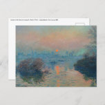 Claude Monet - Sunset on the Seine at Lavacourt Briefkaart<br><div class="desc">Sunset on the Seine at Lavacourt,  Winter Effect / Soleil couchant sur la Seine a Lavacourt,  effet d'hiver - Claude Monet,  Oil on Canvas, 1880</div>