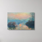 Claude Monet - Sunset on the Seine at Lavacourt Canvas Afdruk (Voorkant)