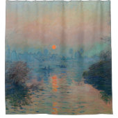 Claude Monet - Sunset on the Seine at Lavacourt Douchegordijn (Voorkant)