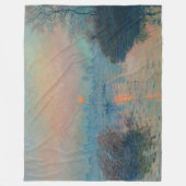 Claude Monet - Sunset on the Seine at Lavacourt Fleece Deken (Voorkant)