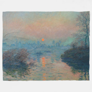 Claude Monet - Sunset on the Seine at Lavacourt Fleece Deken