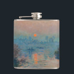 Claude Monet - Sunset on the Seine at Lavacourt Heupfles<br><div class="desc">Sunset on the Seine at Lavacourt,  Winter Effect / Soleil couchant sur la Seine a Lavacourt,  effet d'hiver - Claude Monet,  Oil on Canvas, 1880</div>