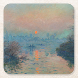 Claude Monet - Sunset on the Seine at Lavacourt Kartonnen Onderzetters