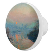 Claude Monet - Sunset on the Seine at Lavacourt Keramische Knop (Rechts)