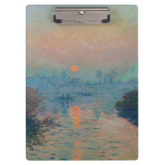 Claude Monet - Sunset on the Seine at Lavacourt Klembord (Voorkant)