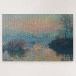 Claude Monet - Sunset on the Seine at Lavacourt Legpuzzel<br><div class="desc">Sunset on the Seine at Lavacourt,  Winter Effect / Soleil couchant sur la Seine a Lavacourt,  effet d'hiver - Claude Monet,  Oil on Canvas, 1880</div>