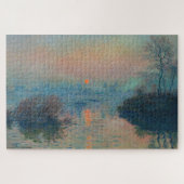 Claude Monet - Sunset on the Seine at Lavacourt Legpuzzel (Horizontaal)