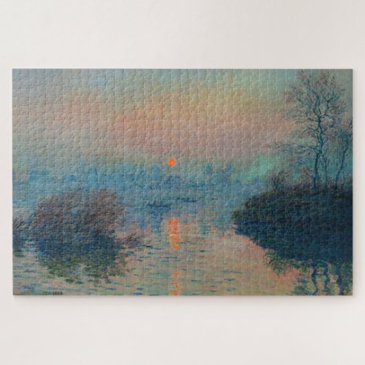 Claude Monet - Sunset on the Seine at Lavacourt Legpuzzel (Horizontaal)