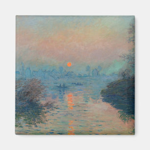 Claude Monet - Sunset on the Seine at Lavacourt Magneet