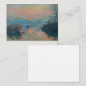 Claude Monet - Sunset on the Seine at Lavacourt Notitiekaartje (Voorkant / Achterkant)
